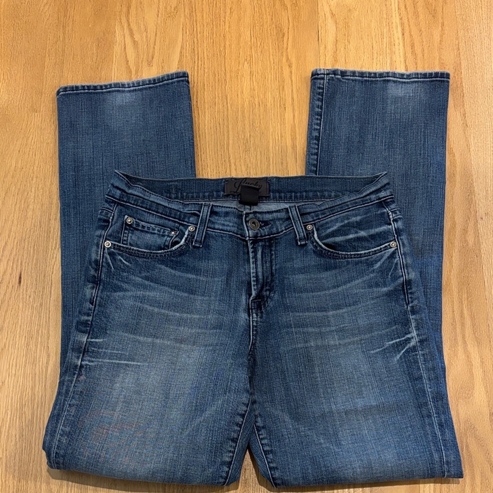 Lucky Brand Blue Denim Jeans with Embroidered Pockets